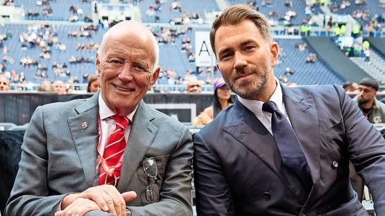 Eddie Hearn reveals dad Barry suffered heart attack at League One play-off clash then went to boxing days later