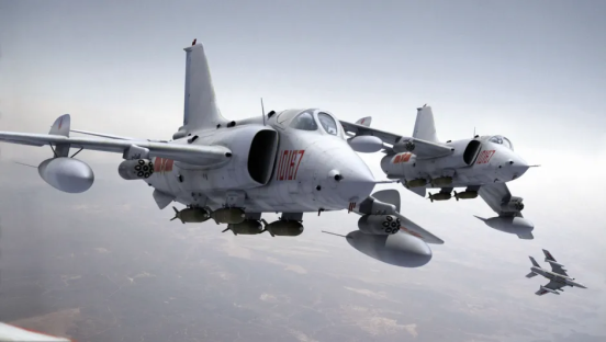 Illustration of three military jets in flight.