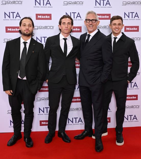 Angus, Gary Lineker, and guests at the NTA's 2025.