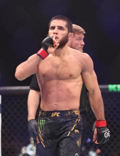 Islam Makhachev after winning a UFC lightweight title bout.