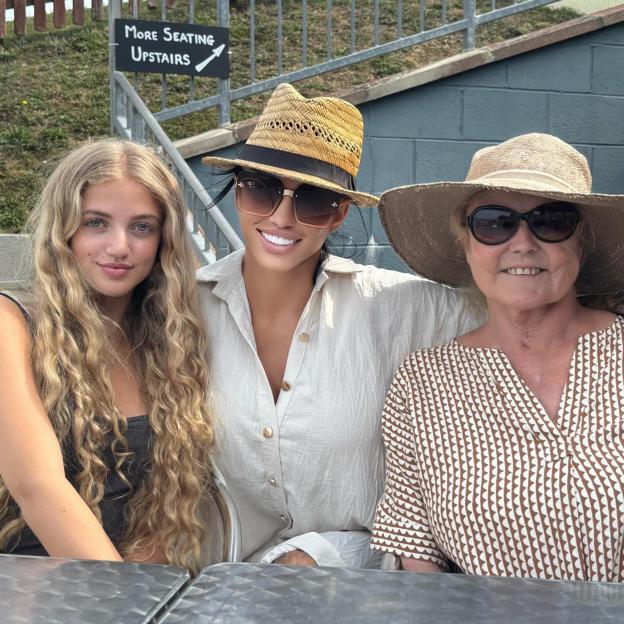 Katie Price with her mother and daughter.