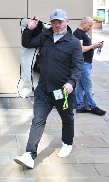 Wayne Rooney arriving for his first day at Match of the Day.