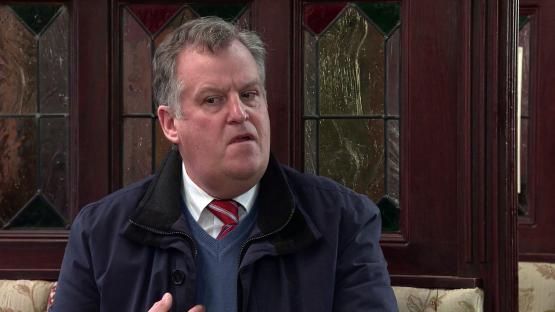 Peter Gunn as Brian Packham in Coronation Street.