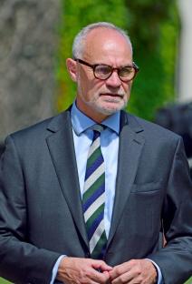 Crispin Blunt MP being interviewed.
