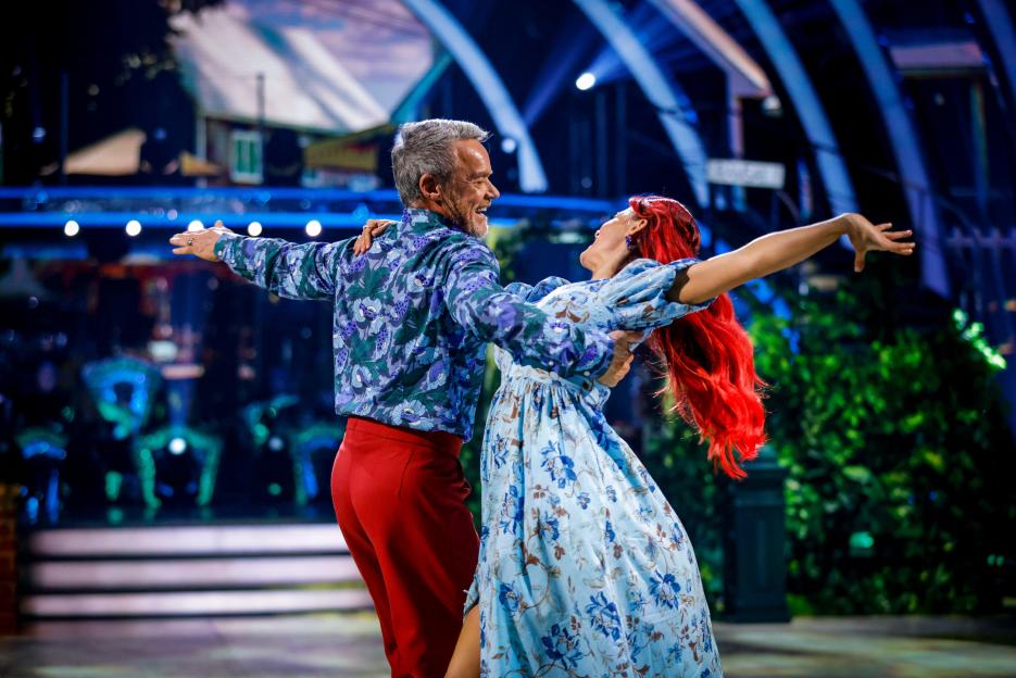 Stefan Dennis and Dianne Buswell dancing during the live show of Saturday's Strictly Come Dancing.