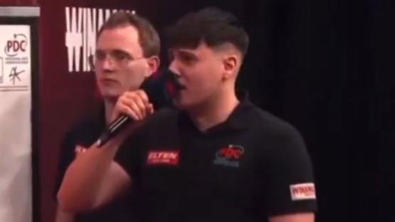 ‘Not for me’ – Nathan Aspinall asks for ‘German eye candy’ darts referee NOT to officiate his matches