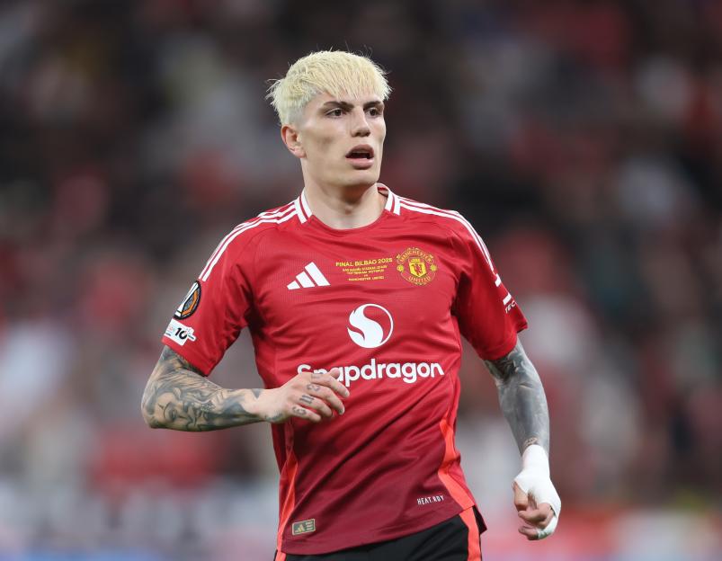 Alejandro Garnacho of Manchester United in a soccer match.