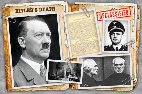 Cowardly Hitler was shot by an SS officer as Nazi leader ordered his OWN execution, claim secret Soviet docs