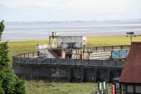 Derelict lido at Grange Over Sands, Cumbria.