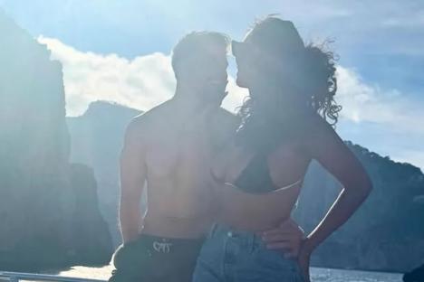 Maya Jama shares first pic with new man Ruben Dias as they cuddle on luxury yacht trip