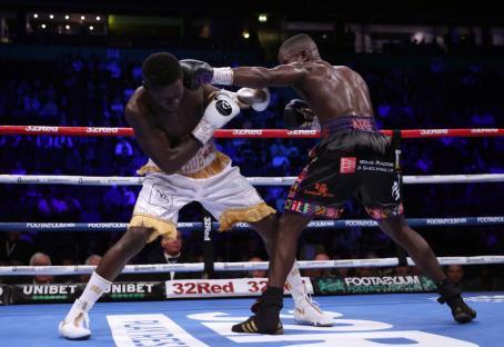 Ekow Essuman (right) in action against Samuel Antwi during their British, IBF European and Commonwealth Welterweight Championship contest at the AO Arena, Manchester. Picture date: Saturday September 24, 2022. PA Photo. See PA story BOXING Manchester. Photo credit should read: Ian Hodgson/PA Wire. RESTRICTIONS: Use subject to restrictions. Editorial use only, no commercial use without prior consent from rights holder.