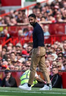 Ruben Amorim, Manchester United manager, at Old Trafford.