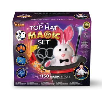 Fantasma Deluxe Top Hat Magic Set product box; recall notice due to choking hazard from small, detachable rabbit nose.