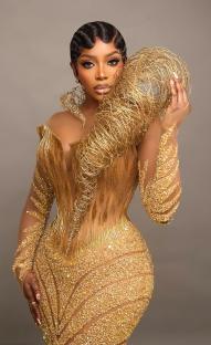 Big Sister Duties! Chioma Ikokwu Brought All the Golden Glam for Priscilla Ojo’s Reception