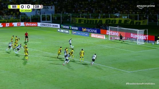 Soccer player taking a penalty kick.