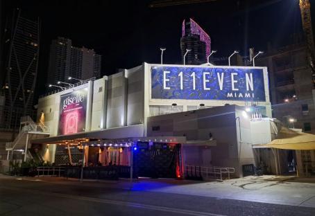 E11even nightclub in Miami at night.