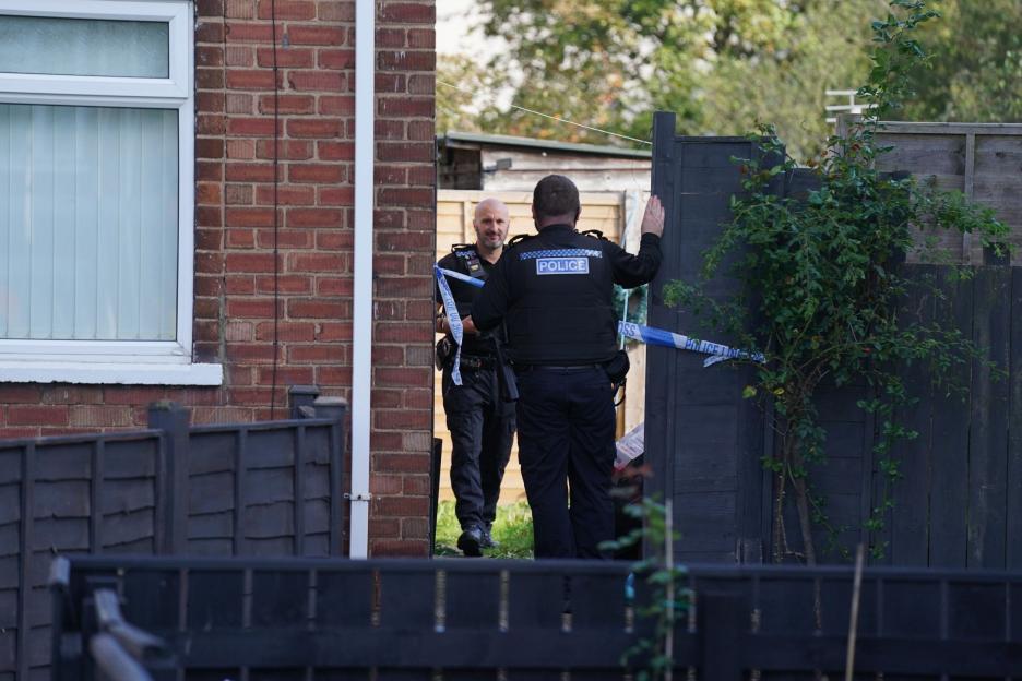 Police officers at a home on Marsh House Avenue in Billingham, Teesside, investigating the unexplained death of an eight-year-old child.