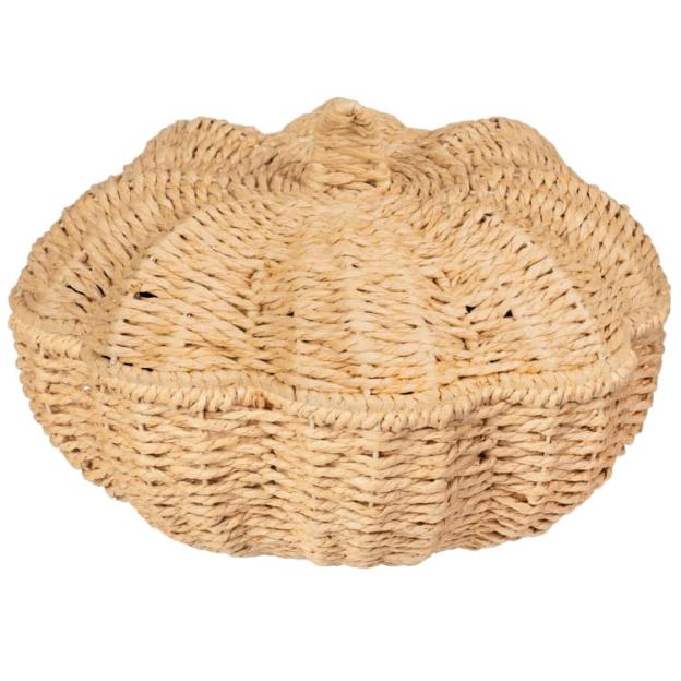 Woven seagrass basket.