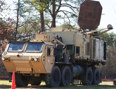 US Marine Corps truck carrying Active Denial System.