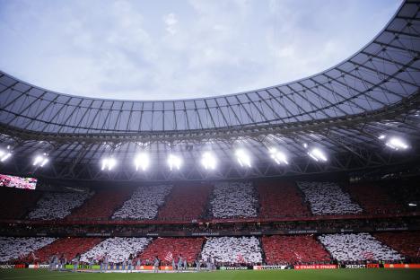 San Mames Stadium during a UEFA Europa League match.