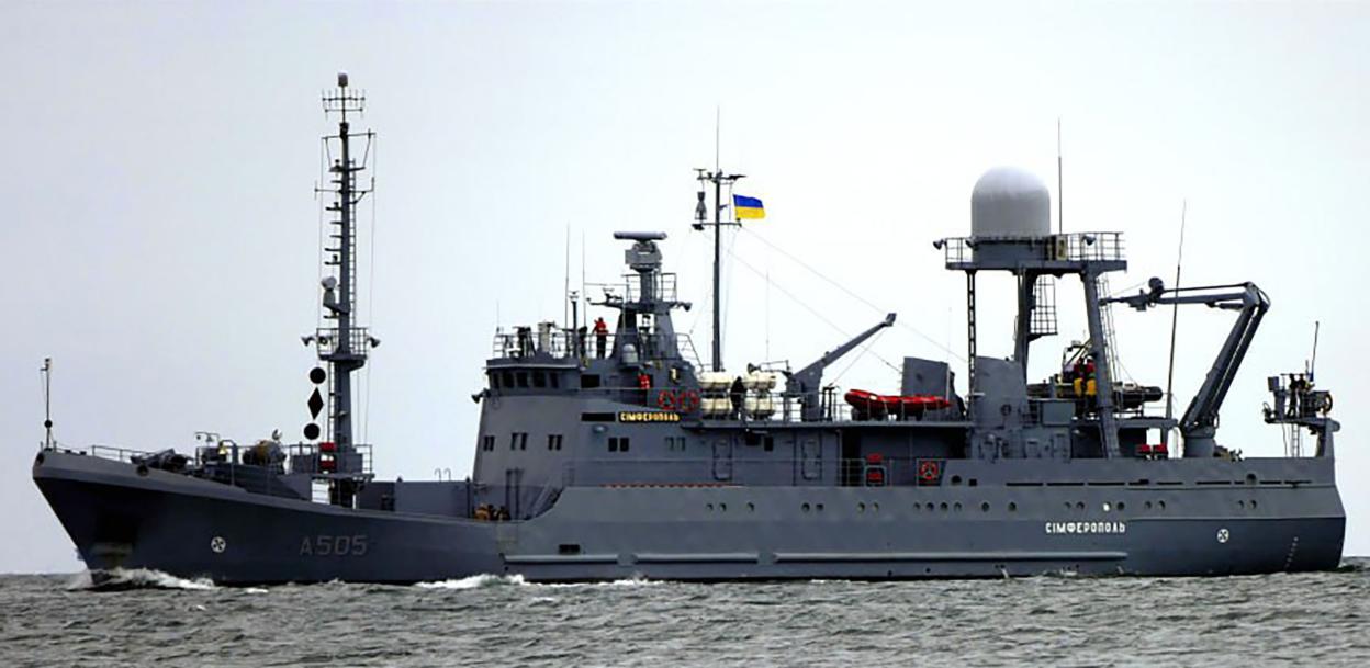 The Simferopol patrol ship capsized after a drone strike.