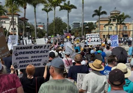 ‘Hands off’ protests against Trump, Musk spread in US