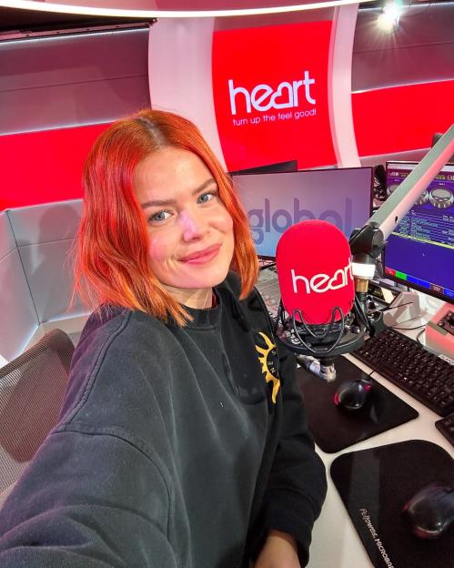 Lindsey Russell, BBC's The One Show star, at a Heart radio station.