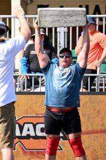 Rayno Nel of South Africa competes in the Natural Stone Medley during the qualifying round of the 
