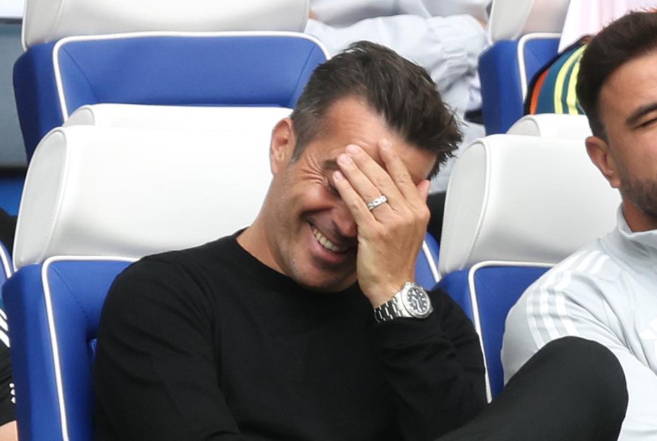 Marco Silva, Fulham manager, looking frustrated.