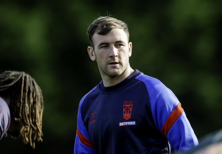 Smith in his England Rugby League training top.