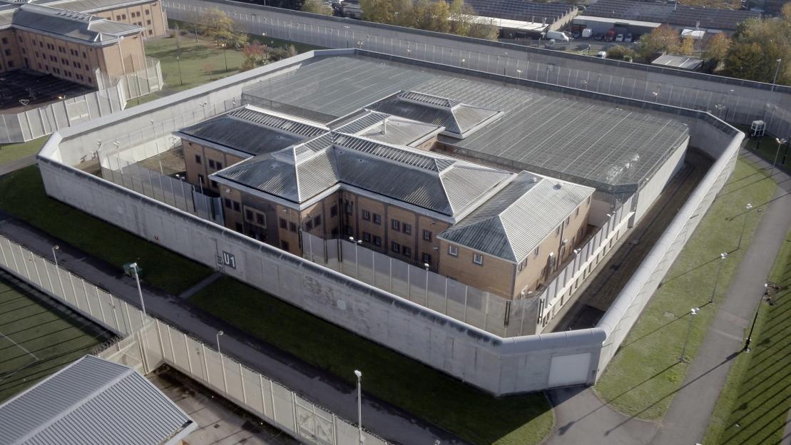 Aerial view of HMP Belmarsh, a high-security prison.