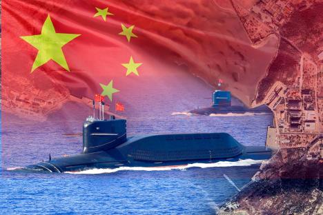 China’s secret submarine fleet snapped by GOOGLE MAPS with six nuke boats massed at base fears loom of war with Taiwan