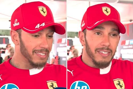 Lewis Hamilton apologises to Sky Sports presenter after tense interview that saw F1 star on verge of tears