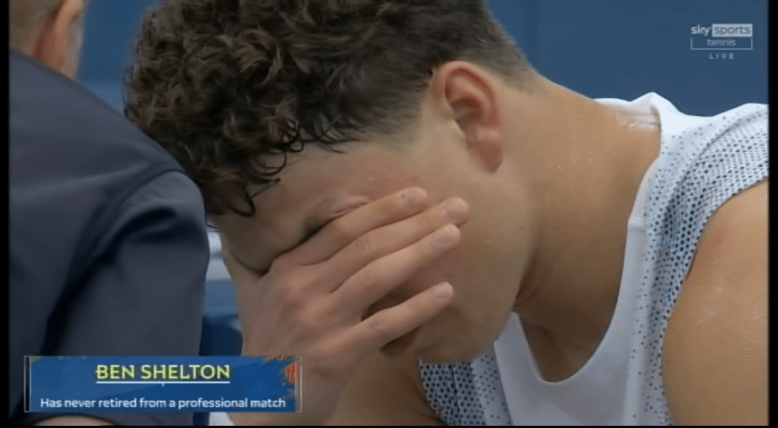 Ben Shelton breaks down in tears as he’s forced to retire injured from US Open clash in devastating scenes