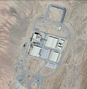 Satellite image of a suspected Iranian nuclear facility.
