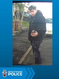 Photo of a man wanted for questioning in connection with vehicle damage.