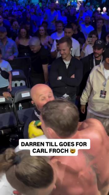 Darren Till confronting Carl Froch.