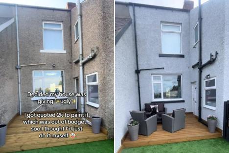 I transformed my ‘ugly’ pebbled house for £90 as the £2K I was quoted was WAY out of my budget & the results were insane
