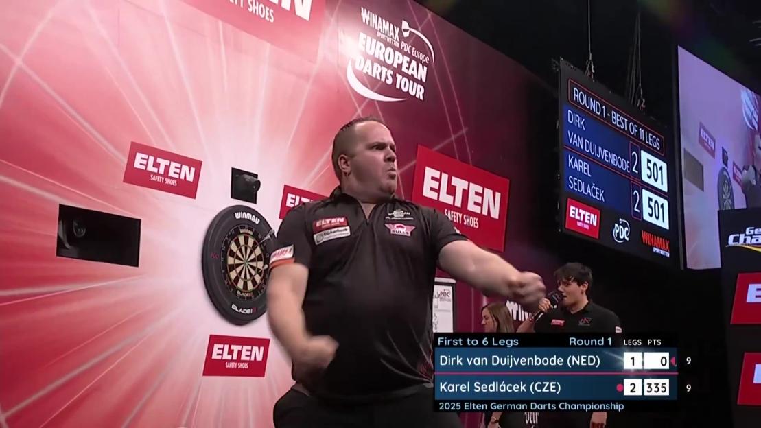 Darts Star's Unconventional Celebration After Scoring First Big Stage Nine-Darter!