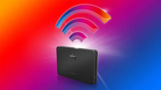 Sky broadband router with wifi signal.
