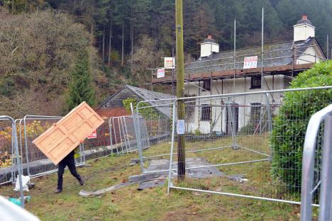 Demolition of the house where April Jones was murdered.