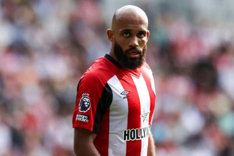 Bryan Mbeumo of Brentford during a Premier League match.