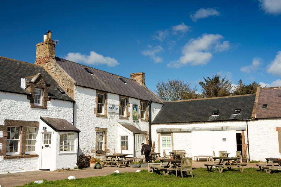 The Ship Inn pub in Low Newton by the Sea, Northumberland.