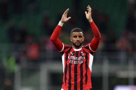 Kyle Walker of AC Milan celebrating.