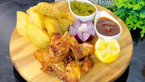 Craving Something Crispy? Try Toms’ Fried Yam and Roasted Chicken Wings Recipe