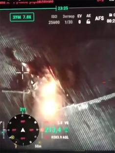 Drone footage of explosion at Chernobyl power plant.