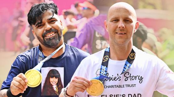 Two dads of Southport victims  triumph at London Marathon as they proudly display medals and raise cash for fund