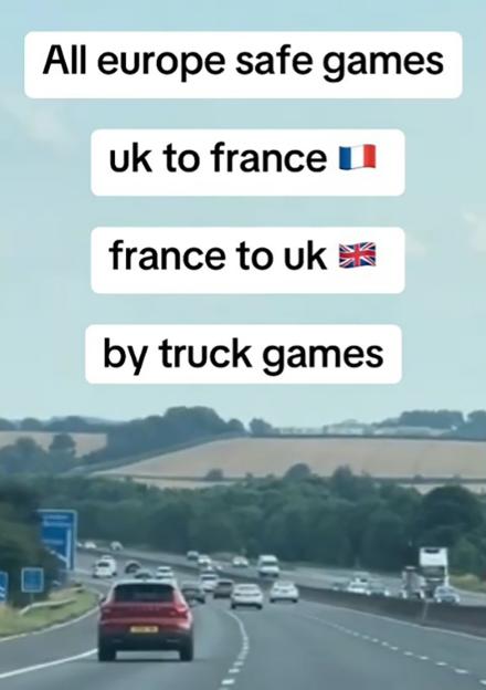 TikTok advert: safe truck routes between UK and France.