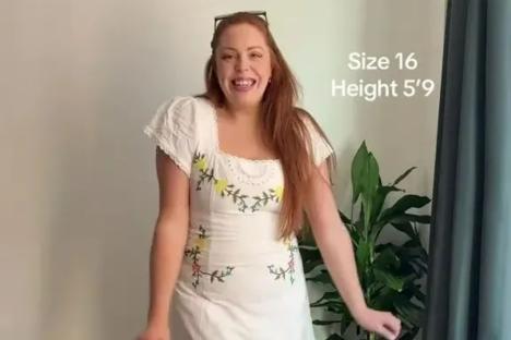 I’m a curvy size 16 and I’ve found the dream dress from Primark for spring – it’s so pretty and super flattering