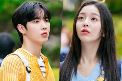 A Smitten Ha Yoo Joon Follows Park Ji Hu All Around Campus In “Spring Of Youth”
